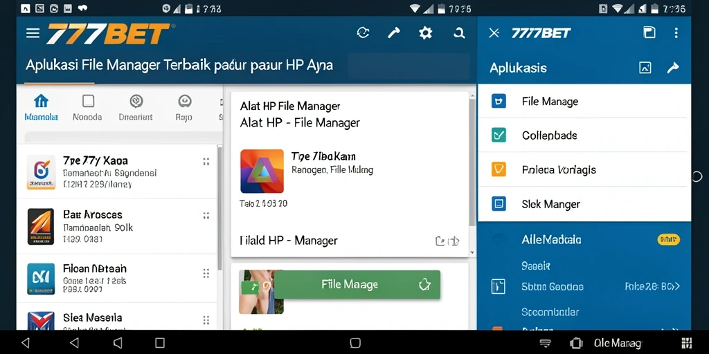 Antarmuka aplikasi 777BET yang user-friendly untuk File Manager.