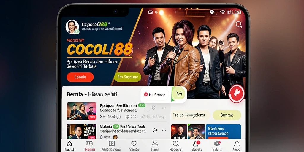 Antarmuka COCOL88 yang menarik dan informatif tentang selebriti.