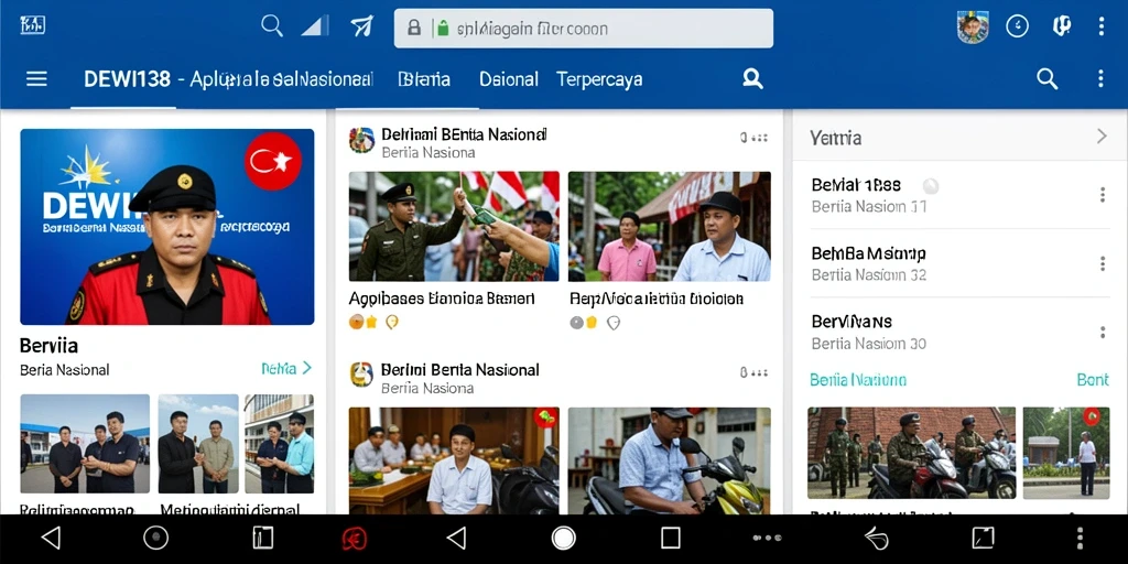 Antarmuka DEWI138 menampilkan berita nasional terkini dan terperinci.