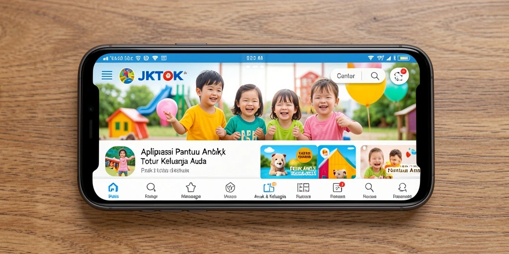 Tampilan antarmuka aplikasi JKTOK yang ramah pengguna untuk Pantau Anak.