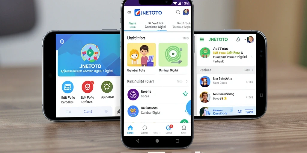 Screenshot antarmuka aplikasi JNETOTO dengan berbagai alat pengeditan gambar.