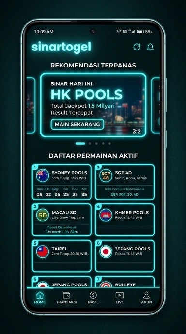 Tampilan katalog aplikasi sinartogel