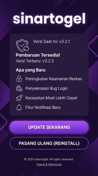 Tampilan riwayat versi sinartogel
